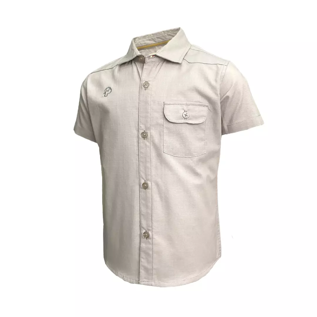 Pingu Kemeja Anak Laki Laki Polos Pendek Khaki 92204229