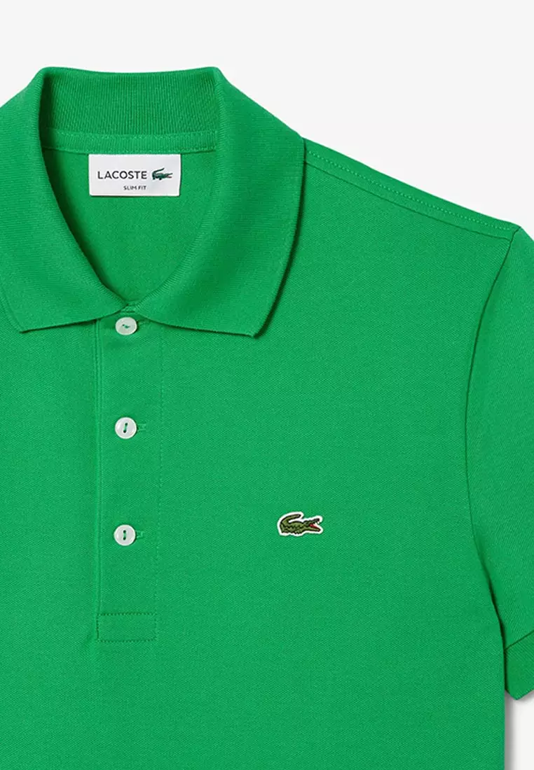 Slim Fit Stretch Mini Piqué Polo Shirt