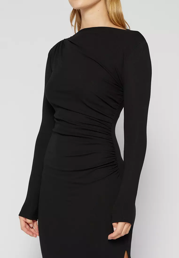 Long Sleeve Ruched Dress