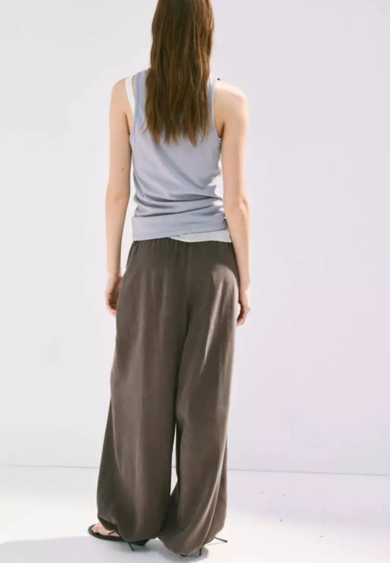 Elastic Waist Harem Pants