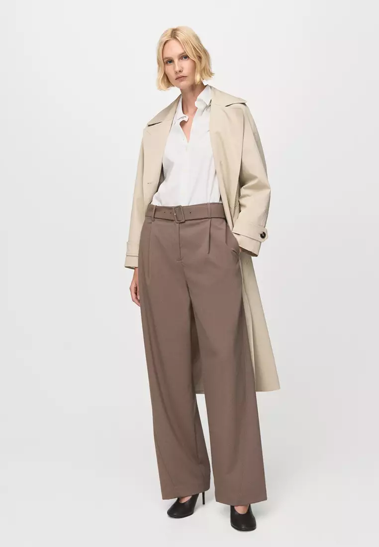 Cotton And Lyocell Blend Straight Shirt