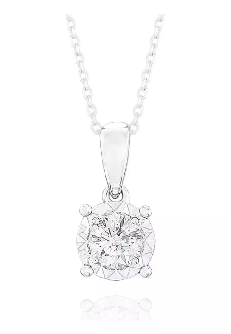 POH KONG 750 18K White Gold D First Diamond Pendant