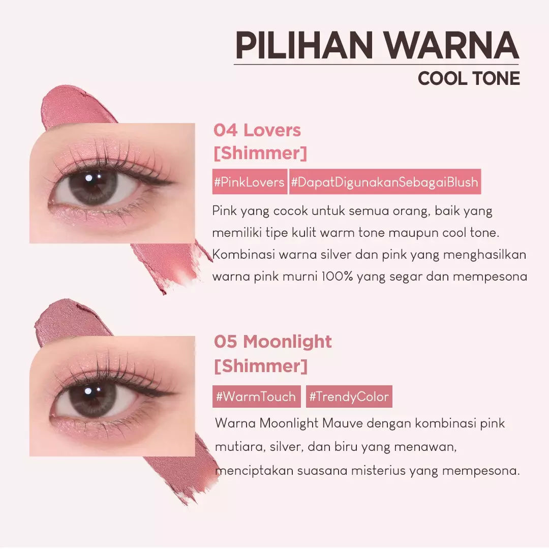 Holika Holika Mellow Layering Stick Shadow 05 Moonlight | Buildable Eye & Cheek Colors