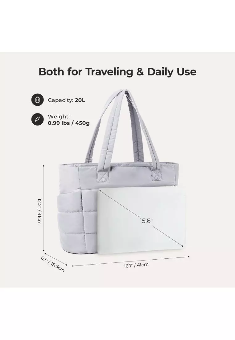 Bagsmart Zora Puffy Tote 20L (Grey)