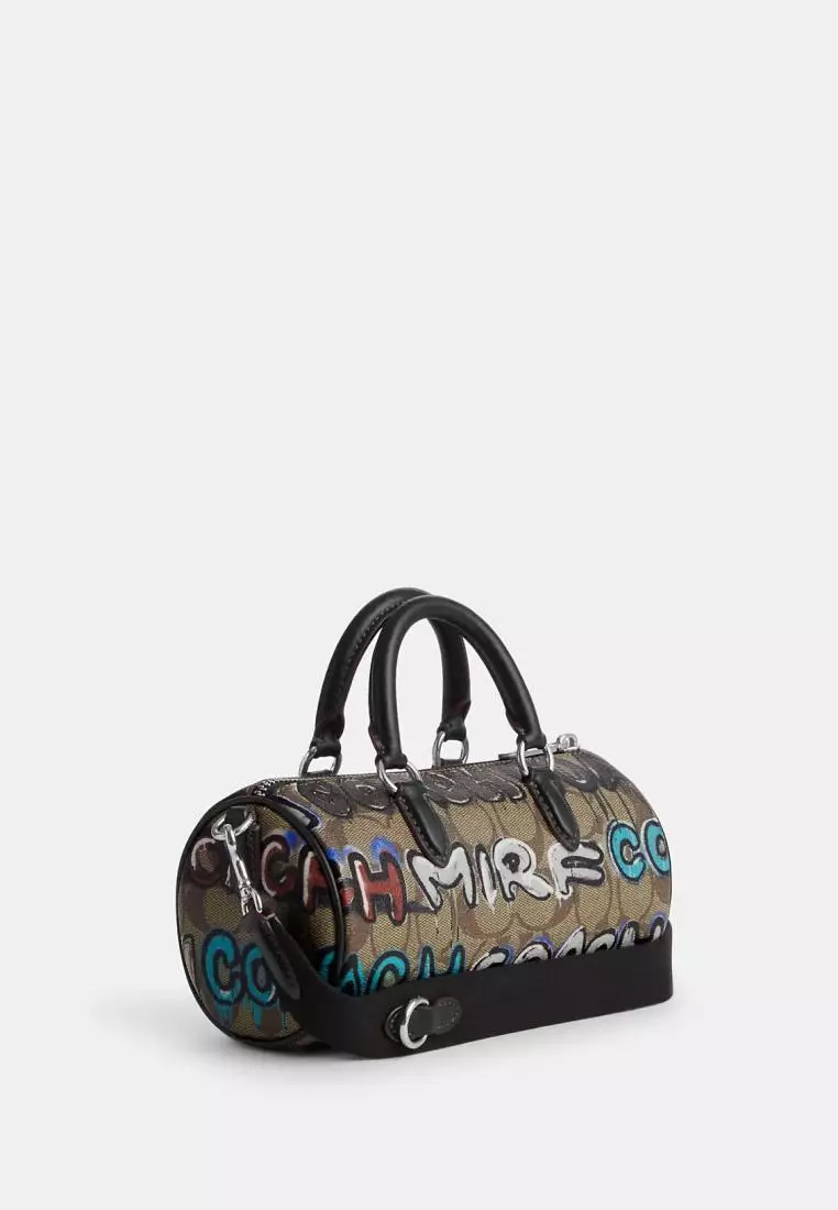 Coach X Mint + Serf Lacey Crossbody In Signature Canvas Khaki Multi