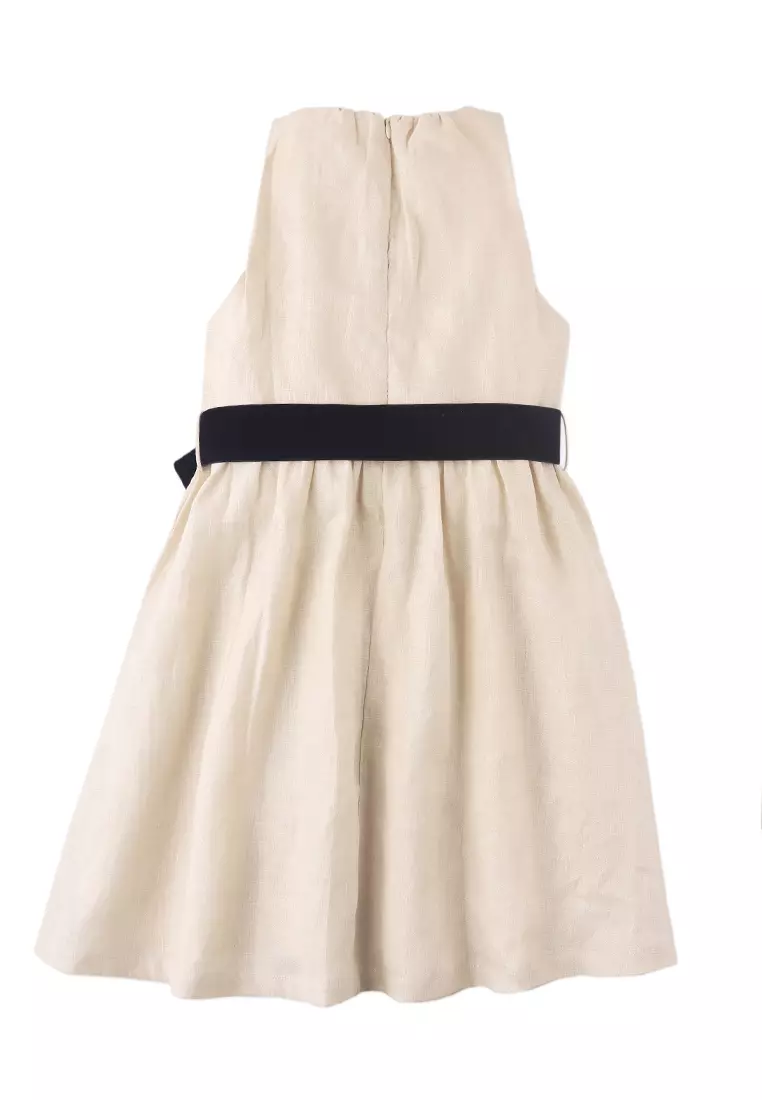 Sylvie  Halter Dress Beige