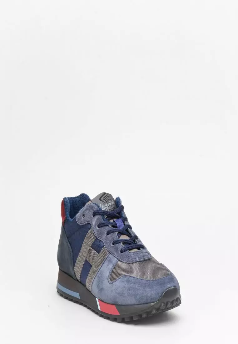 Trainer blu pelle sales
