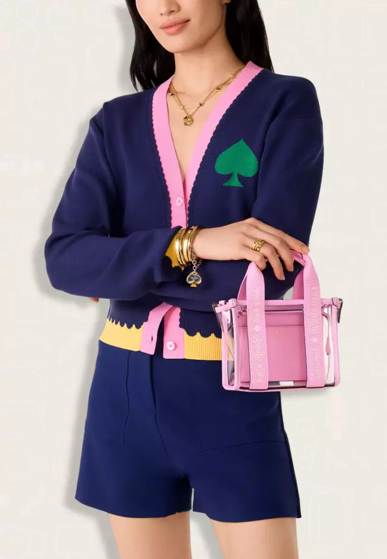 Kate Spade Kip Clear Mini Tote Surf Pink