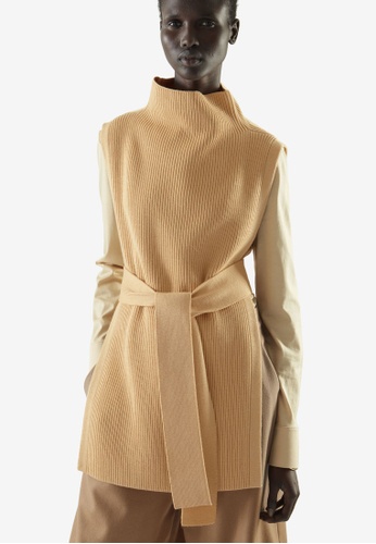 COS beige Wool Mix Tabard Sweater Vest 931A3AA82DF138GS_1