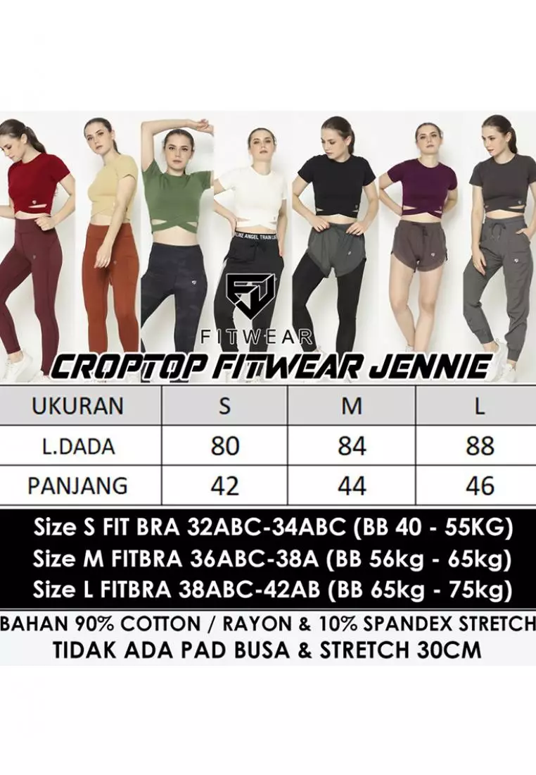 Fitwear - Jennie Croptop Shortsleeve - Black