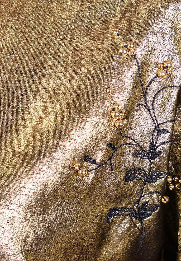 PREMIUM Meriah Blouse & Skirt - Black/Gold