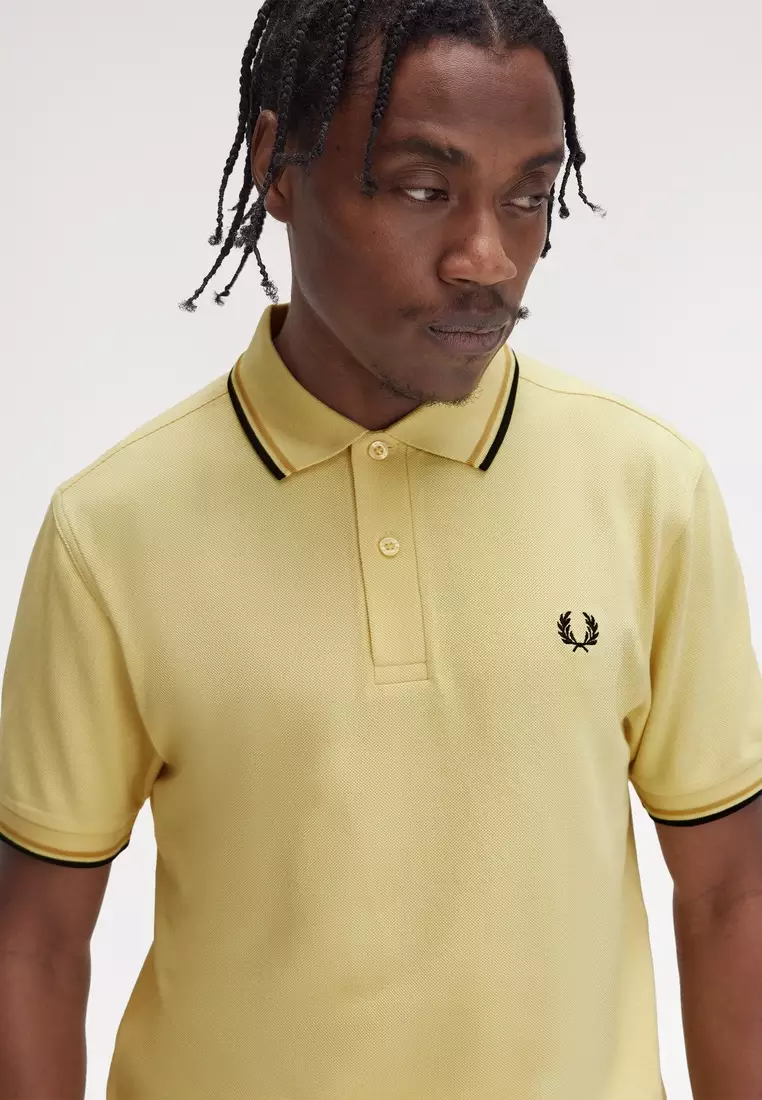 Fred Perry M3600 Twin Tipped Fred Perry Shirt (Champion's Gold / Honeycomb / Black)