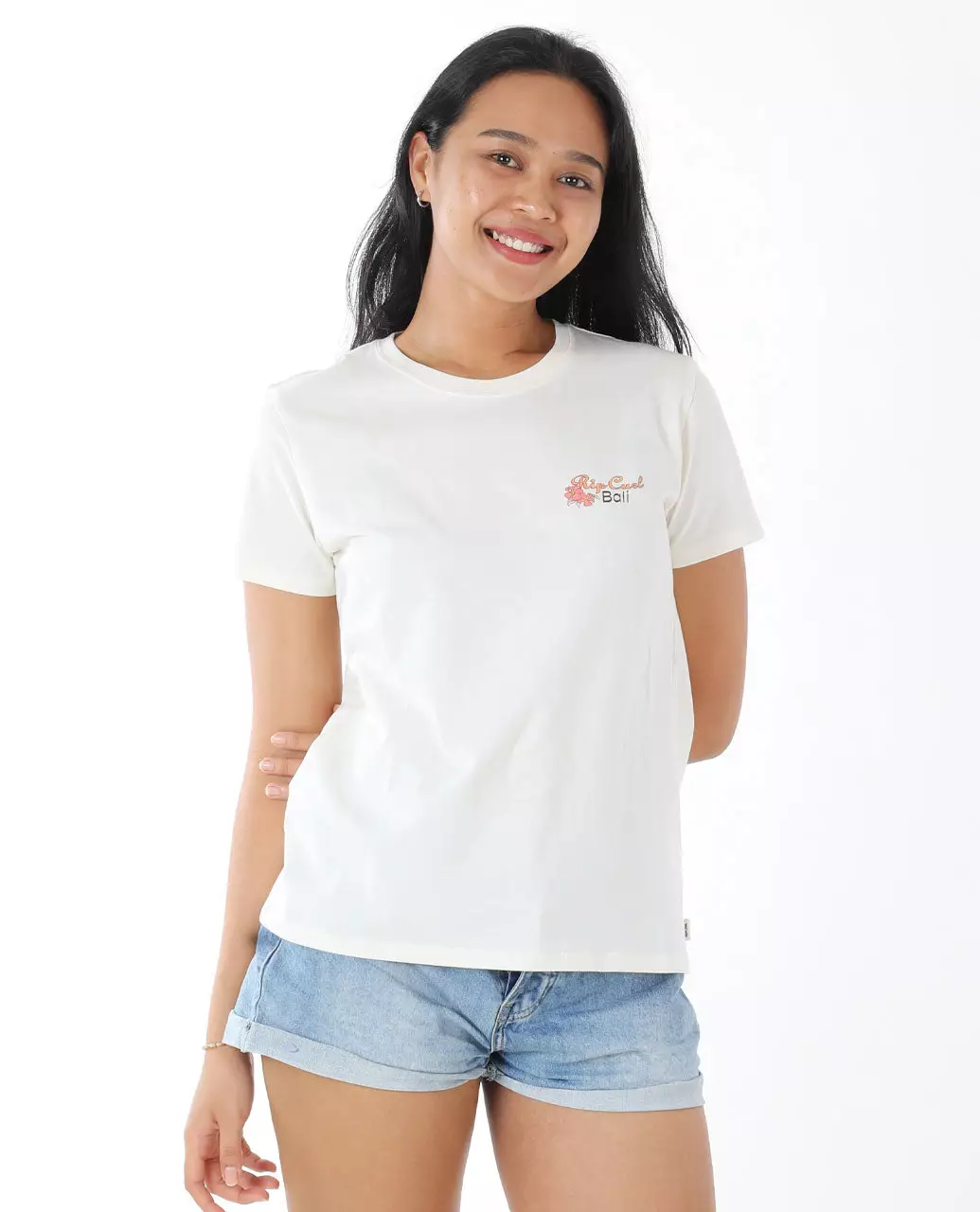 Rip Curl Women Bali Waikiki Standard Tee - Bone Bali