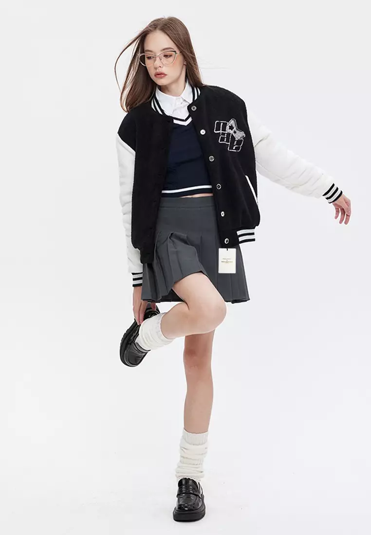 Sequin Embroidered Baseball Jacket HH-N3701