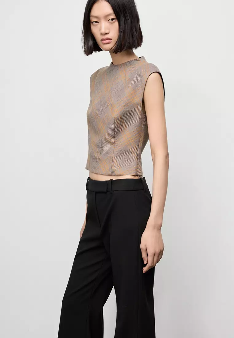 Buy Mango Fitted Check Top 2025 Online | ZALORA Philippines