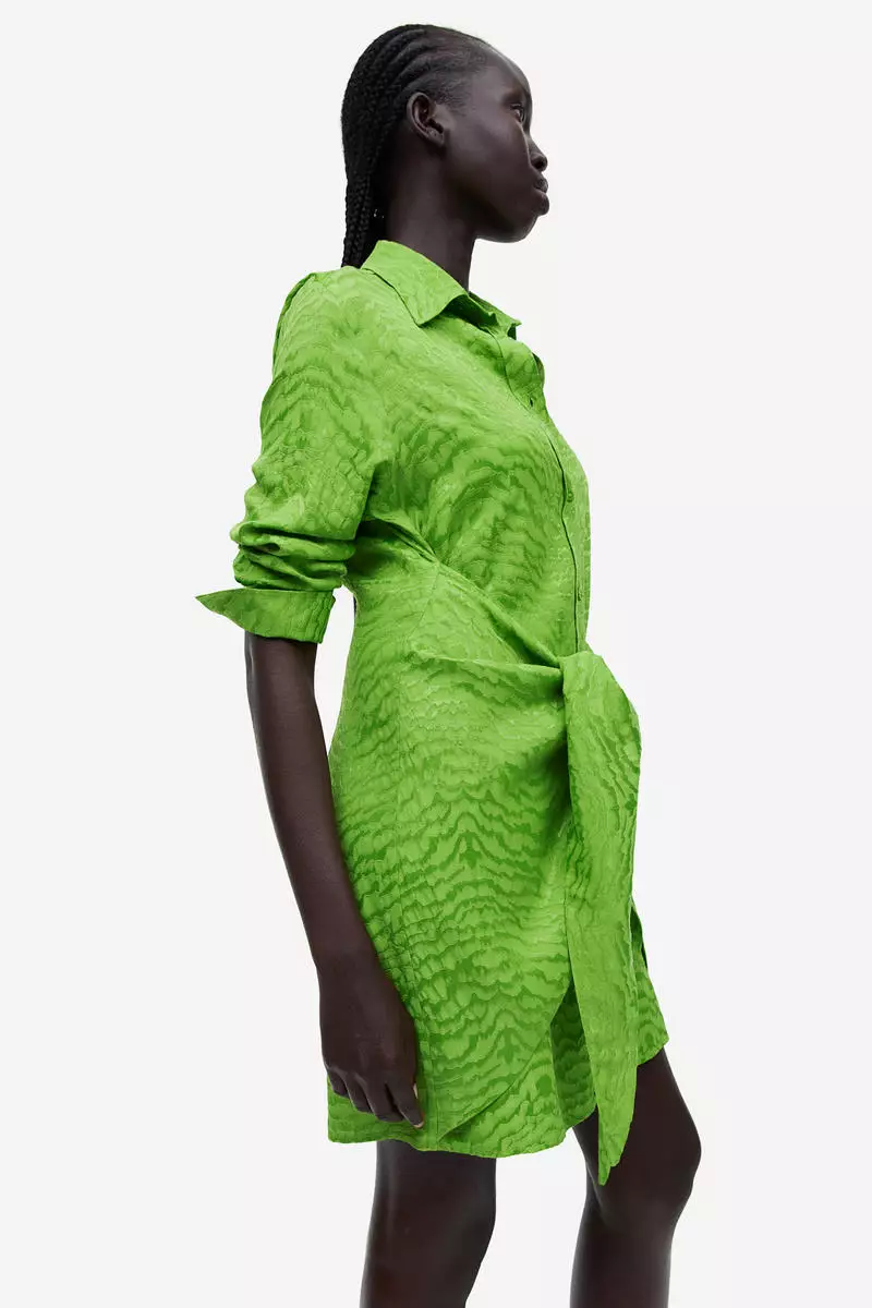 Tie-detail shirt dress