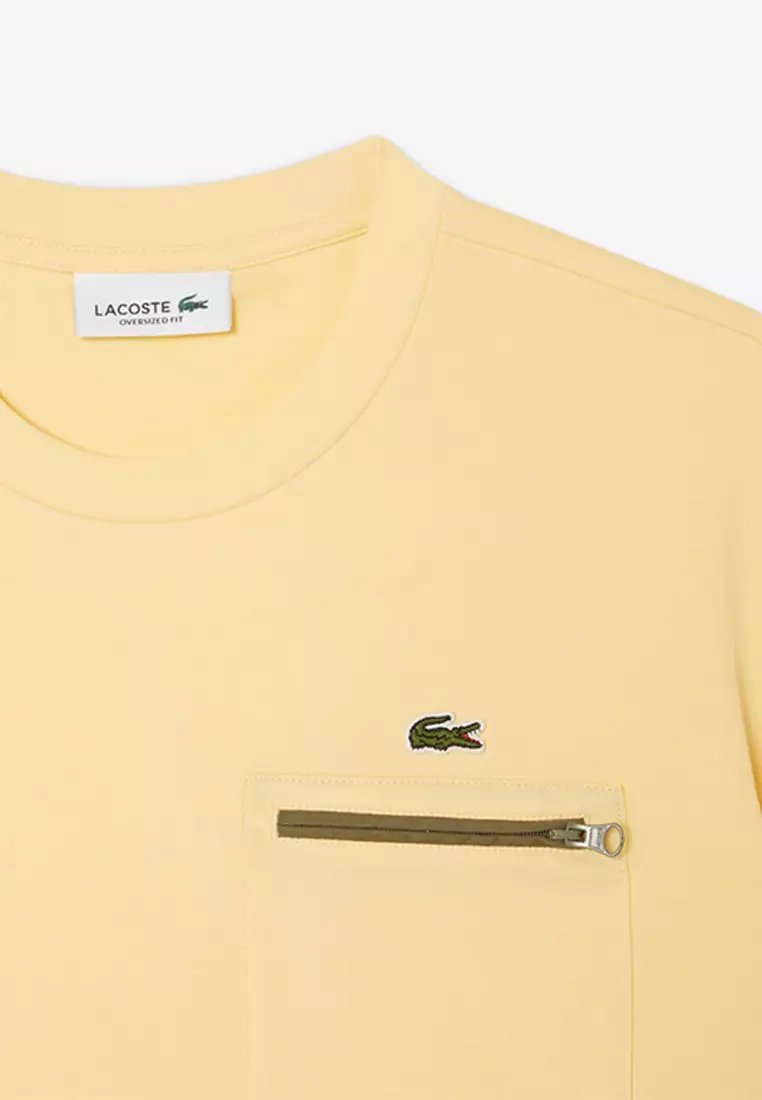 Oversized Zipped Pocket Detail T-shirt