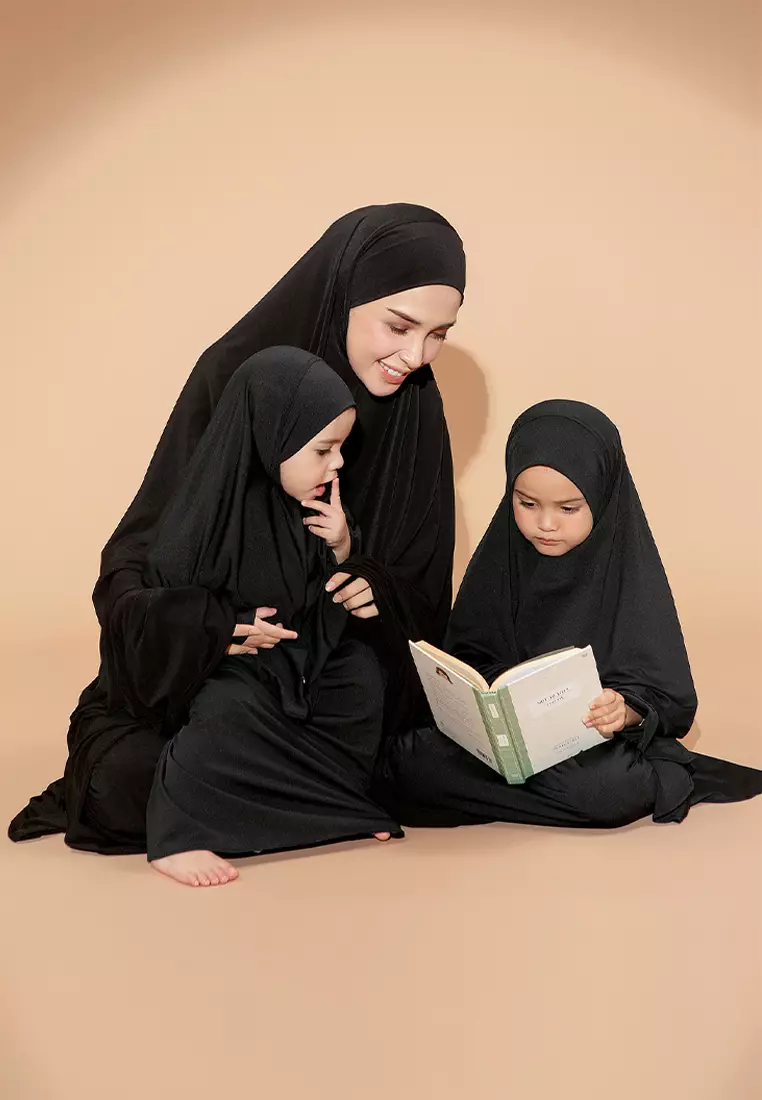 Shameera Prayer Set Kids Series 2 Black (1-2 Tahun)