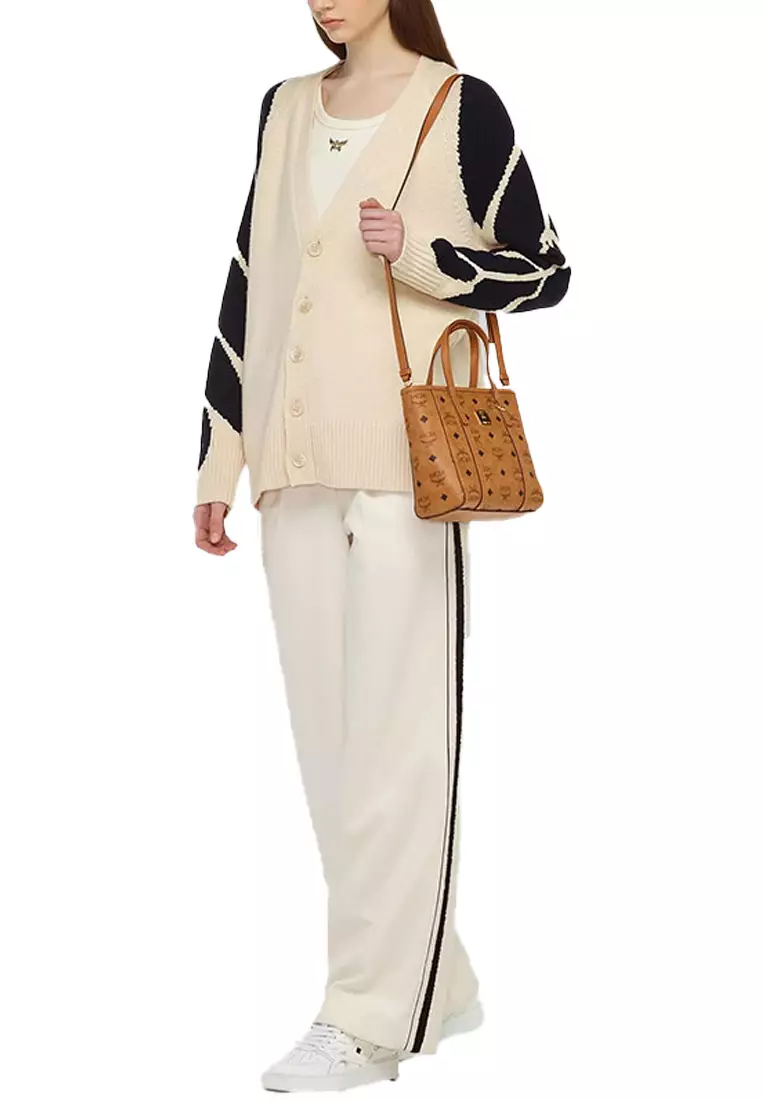 Mini Toni Top-Zip Shopper In Visetos Cognac MWPEAMT06CO001