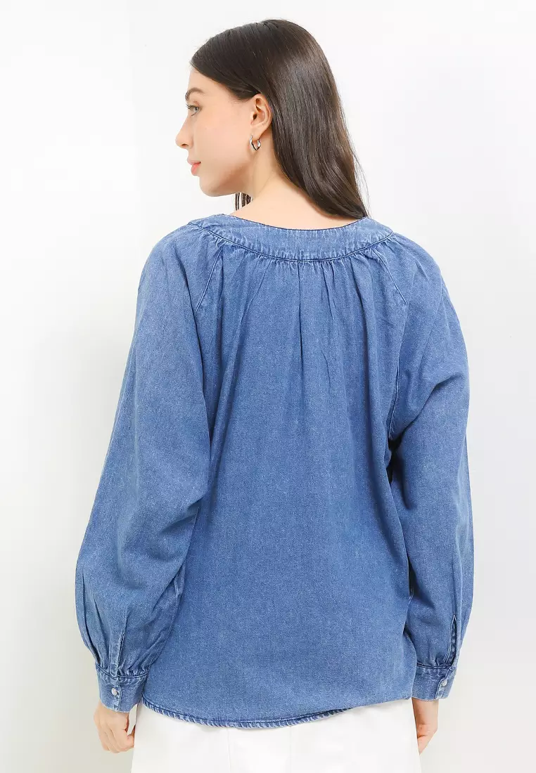 Baylin Denim Blouse