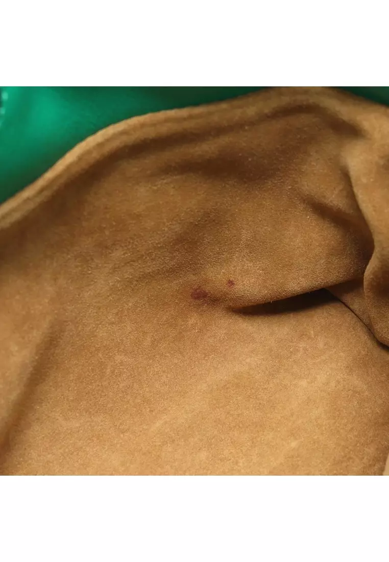 Pre-Loved LOEWE flamenco clutch mini Shoulder bag leather green