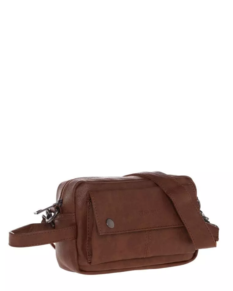 Distressed Leather Pouch Bag