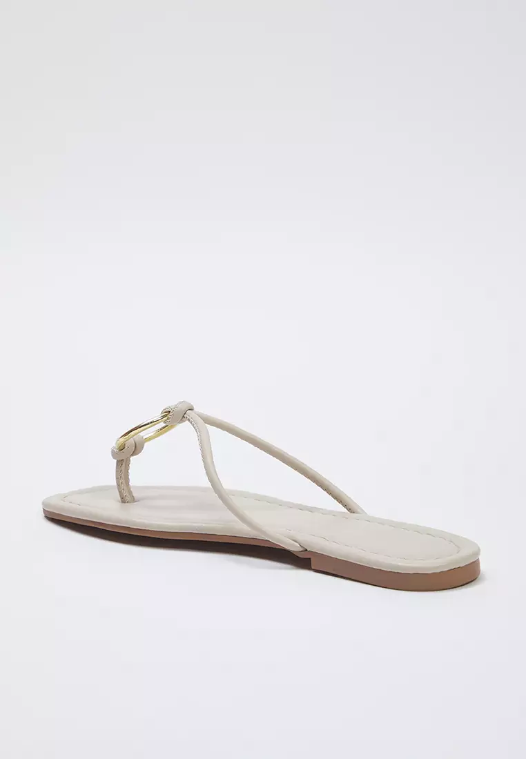 Metal Accessory Flip Flops