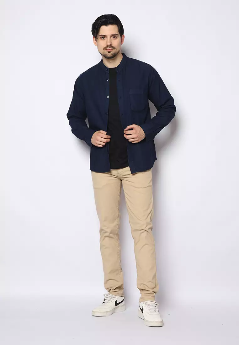 Celana Panjang Pria Katun Chinos Slim Fit Cheers Mate Khaki 112506