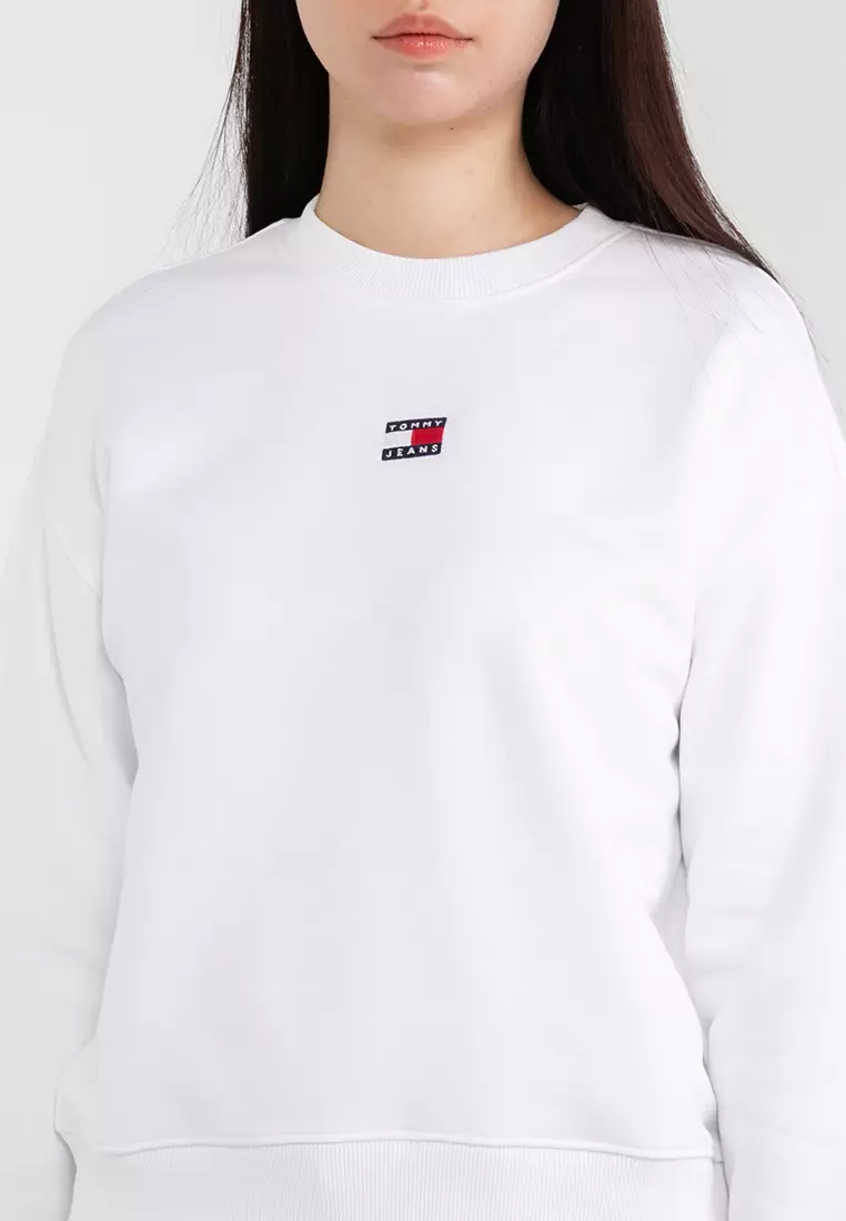 tommy badge crew tommy crewneck sweatshirt
