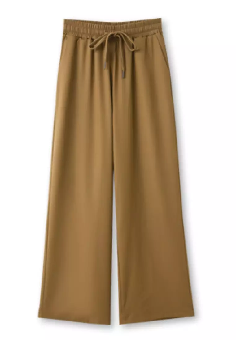 Wrinkle-Resistant Drawstring Trousers [BA7714]