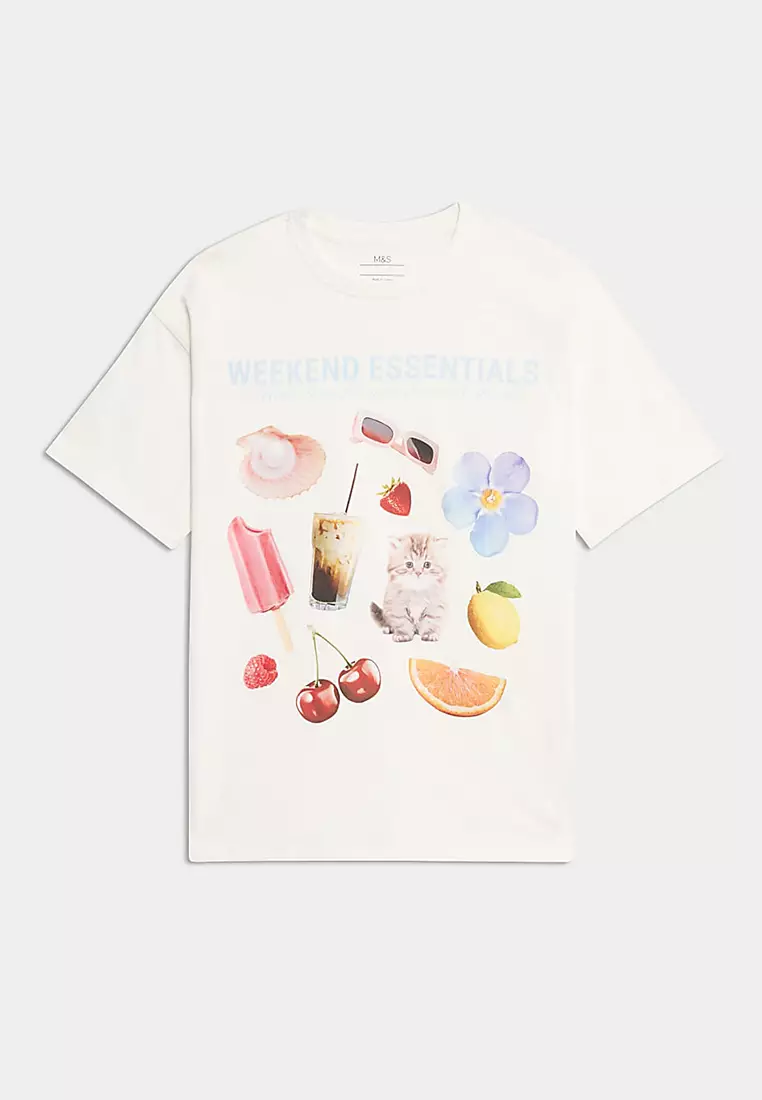Pure Cotton Weekend Essentials T-Shirt