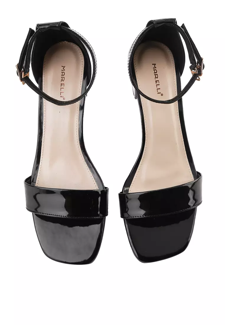 Russel Sandal Ankle Strap Low Heels Wanita