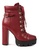 London Rag red Burgundy Lace up Combat Boots 3EF19SH9EAE69AGS_1