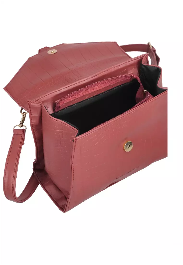 MYNT By Mayonette Andara Croco Sling Bag - Tas Selempang Wanita 2021 - Pink