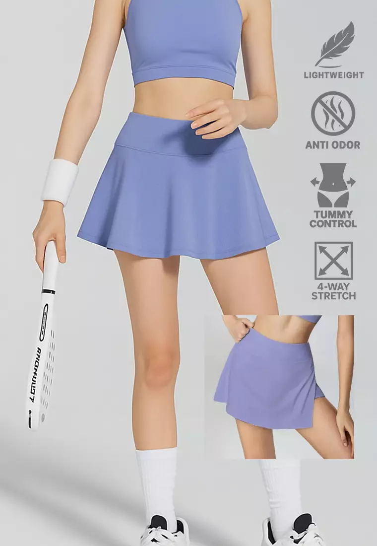 LB125 Rok Padel Tenis Wanita Legging inside Skort ada Kantong TdBolt medium violet