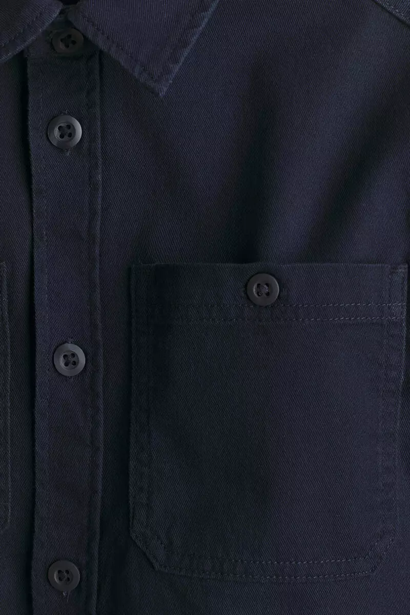 Cotton twill overshirt