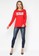 Mobile Power red Long Sleeve T-shirt Text Printing Red Mobile Power Ladies 11AE1AA3C51F9DGS_4