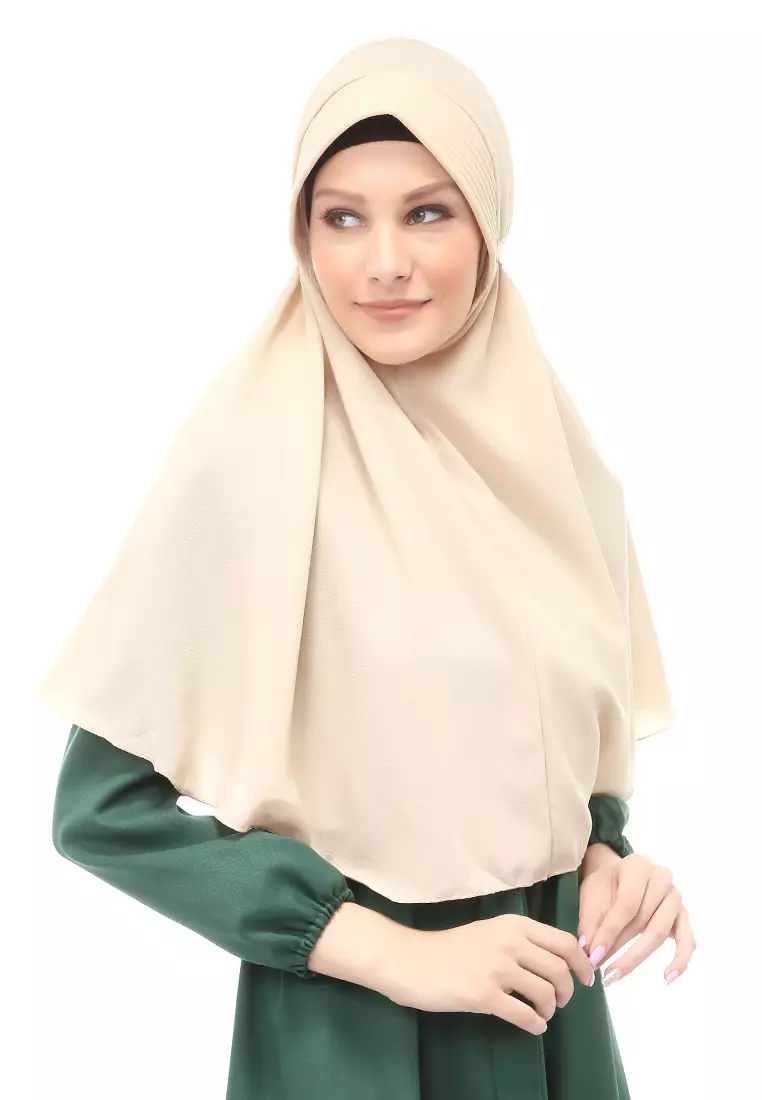 Anisa Jilbab Khimar Muslimah Polos Tali Berbo Regular Fit - Coksu
