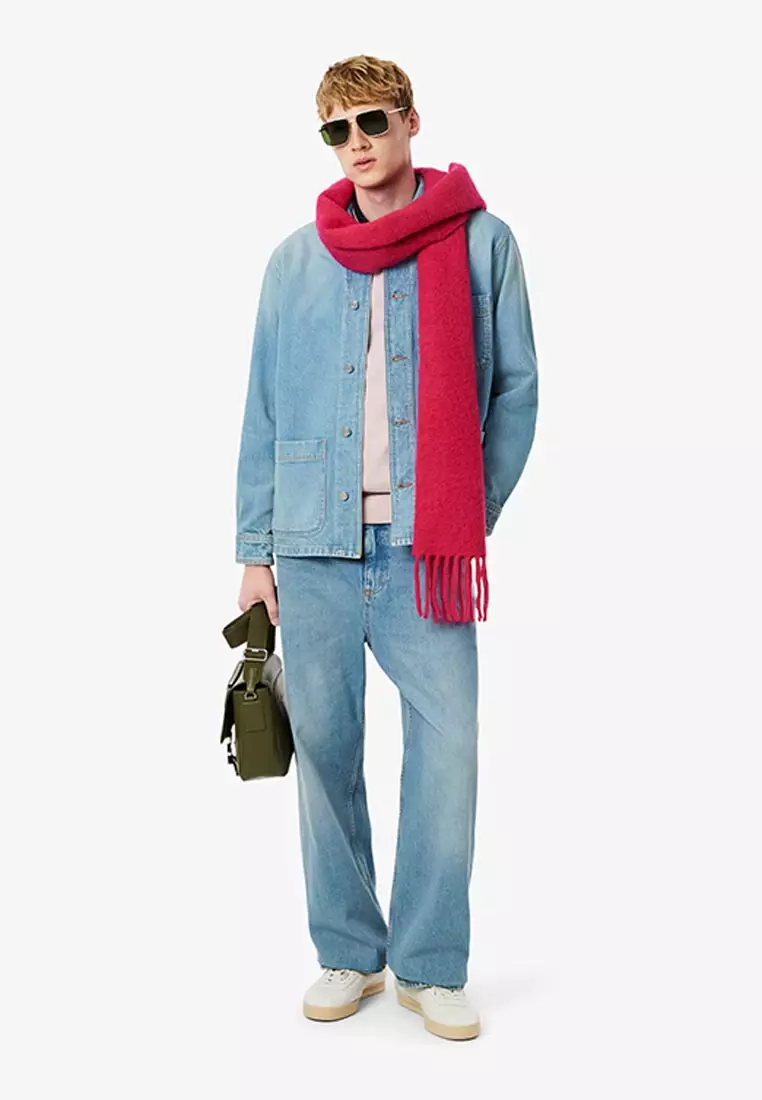 Oversized Cotton Denim Overshirt Jacket