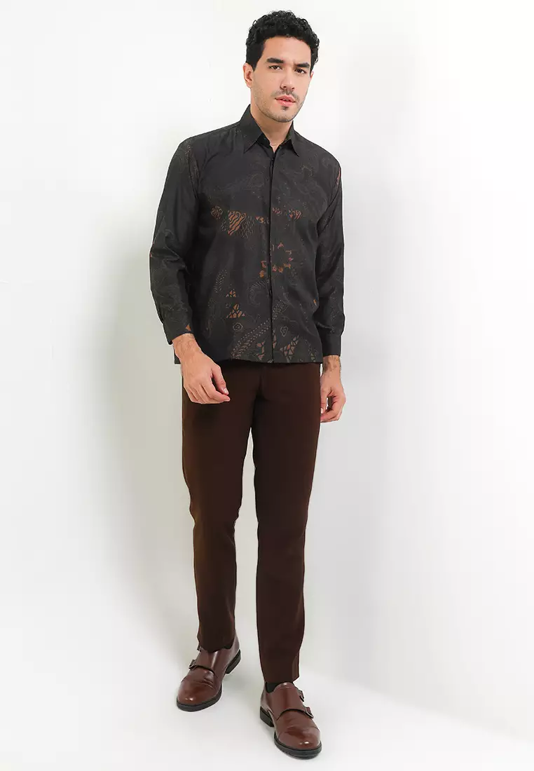 Pranawa Kemeja Batik Exclusive Premium Pria Casual Modern Lengan Panjang