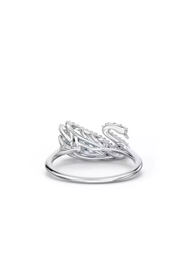 Buy Swarovski Dancing Swan Ring Swan White Rhodium Plated 55 2024