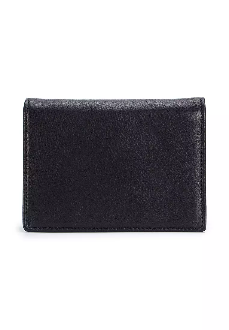 Buy ENZODESIGN Full Grain Cow Nappa Leather Card Holder With Center ...