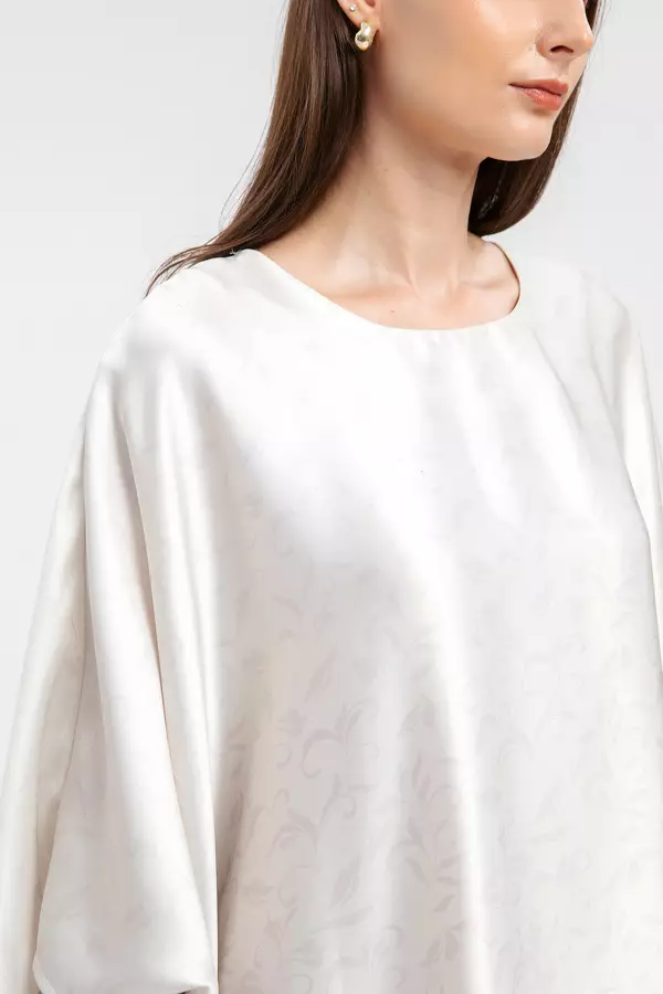 MINIMAL - Miriam - Kaftan Motif Bunga - Beige