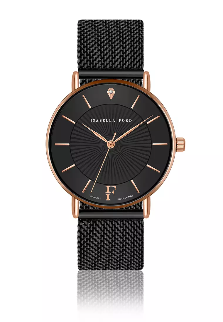 Buy Isabella Ford Isabella Ford Naomi Black Mesh Women Watch 2024