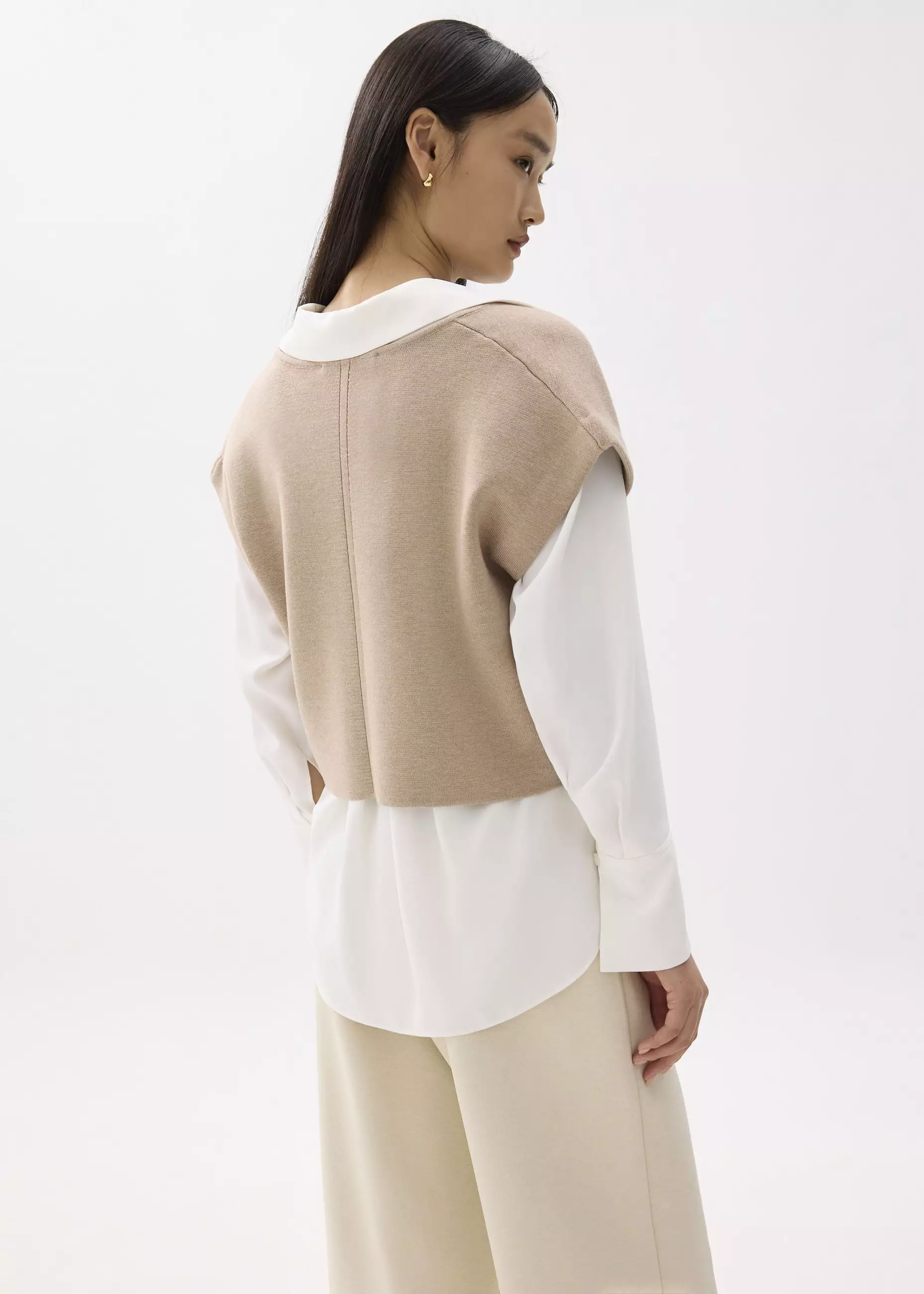 Atasan Wanita - Esha Knit Crop Shell Top