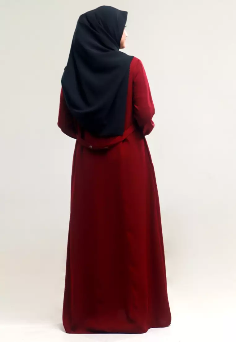 Rabbani - Gamis Muslim Dresslim Lamyra Exclusive - Merah Maroon