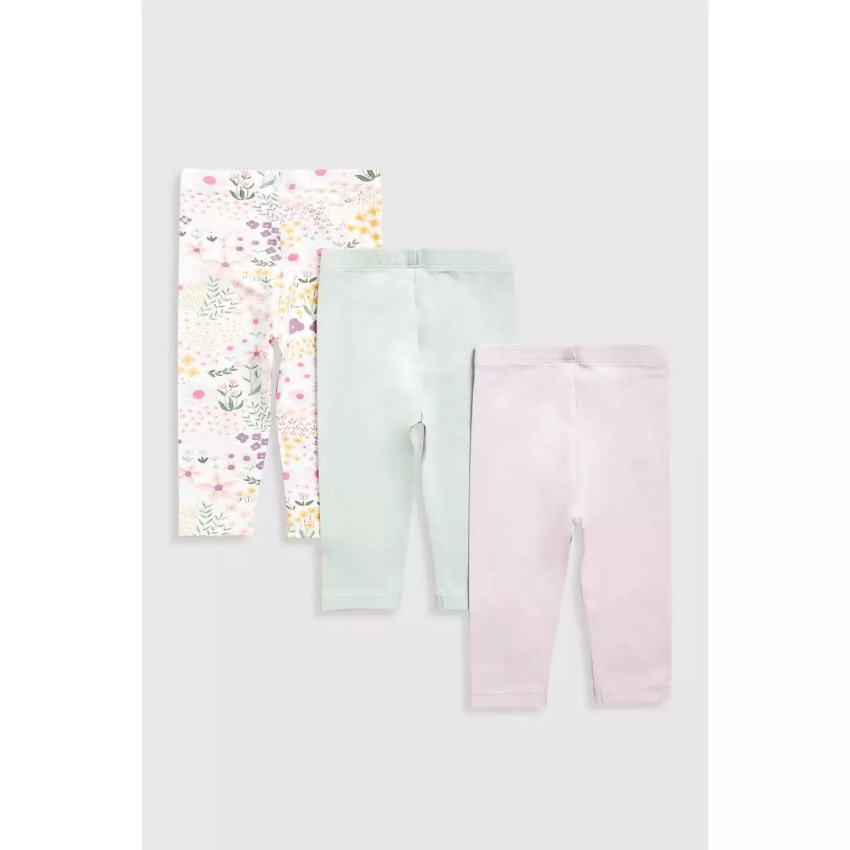 Mothercare Nature Leggings - 3 Pack - Celana Panjang Bayi Perempuan (Ungu)