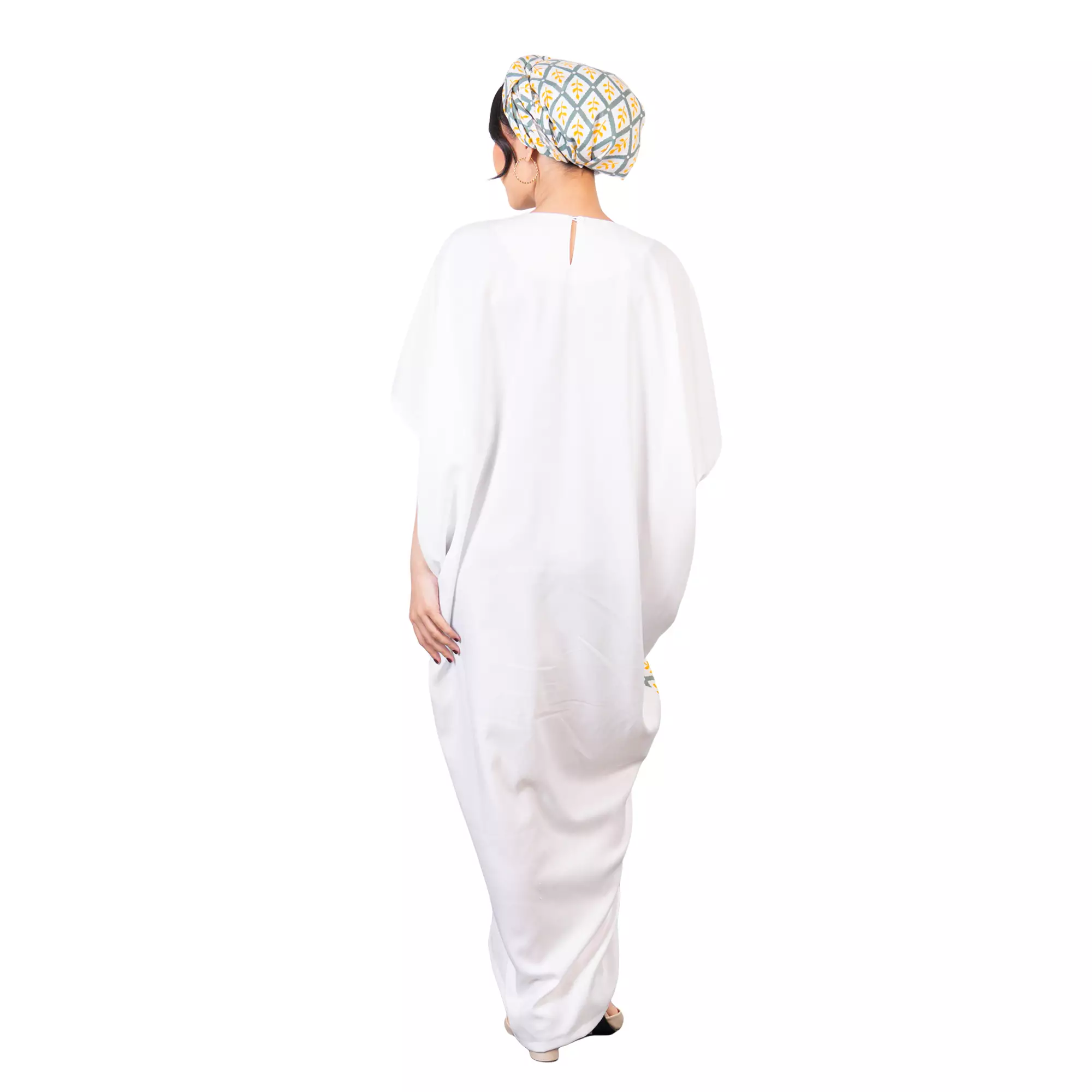 Dress Batik Wanita - Bhatara Batik Dewayani Kaftan - Dress Batik Modern Lengan Pendek