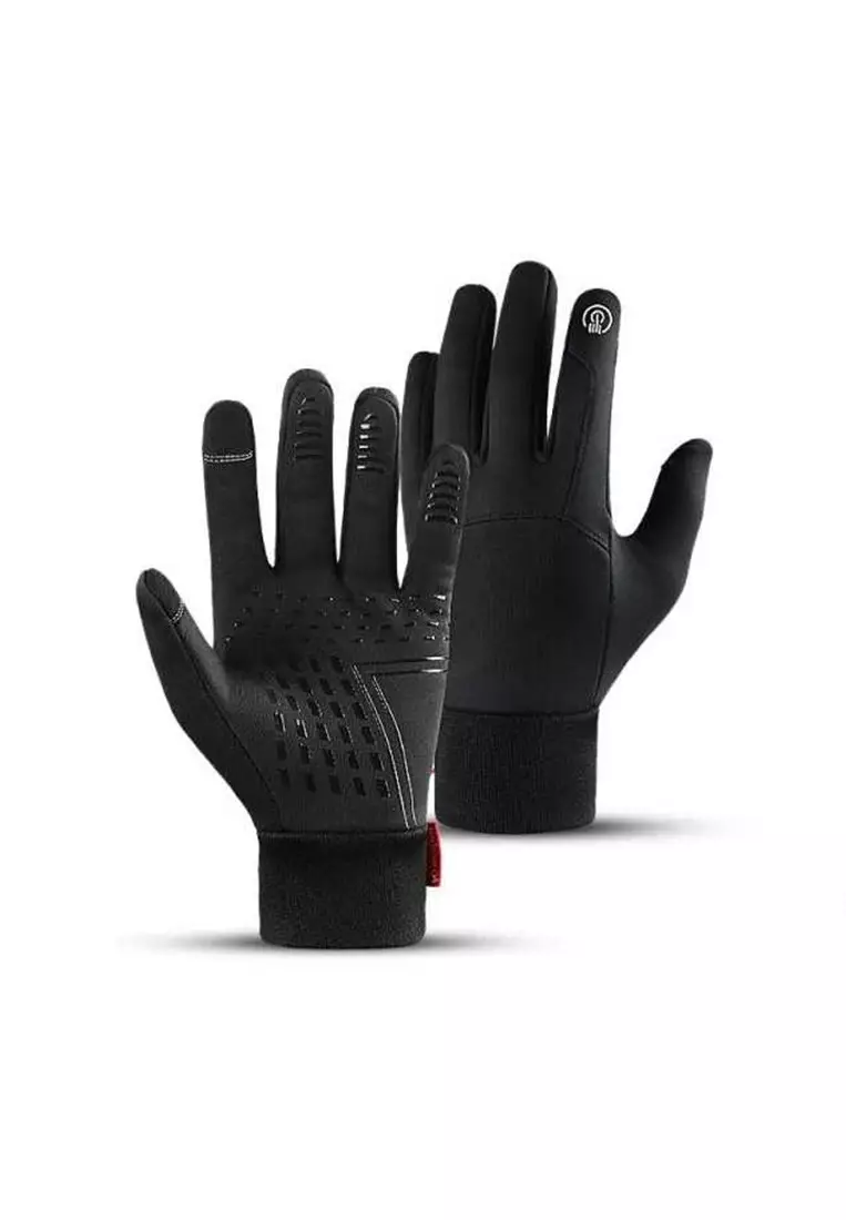 Ellard Sarung Tangan Unisex Sepeda Winter Waterproof Cycling Gloves Desain Sporty Material Polyester ORIGINAL - Black