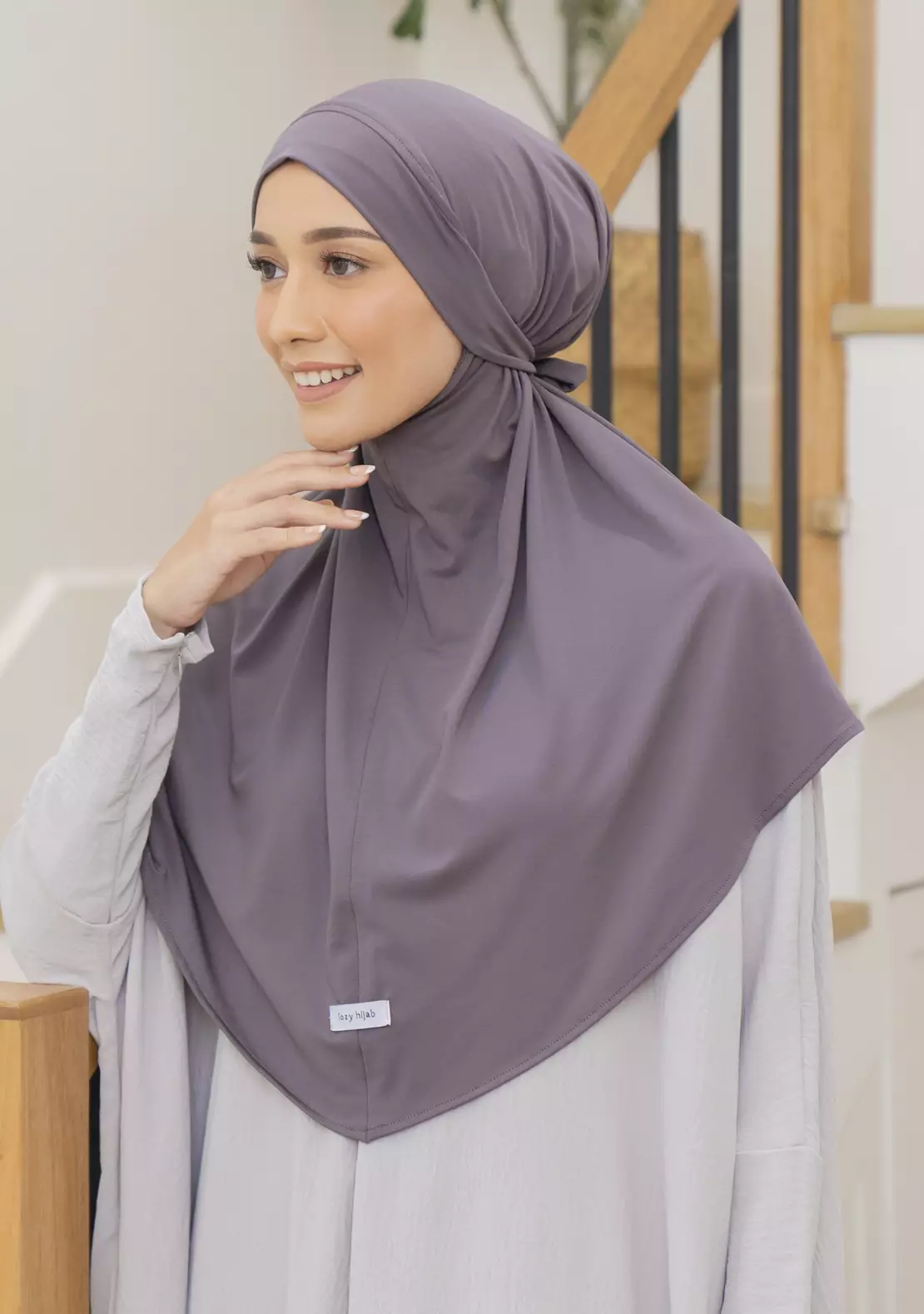 Wafa Instan (French Khimar) Dark Grey